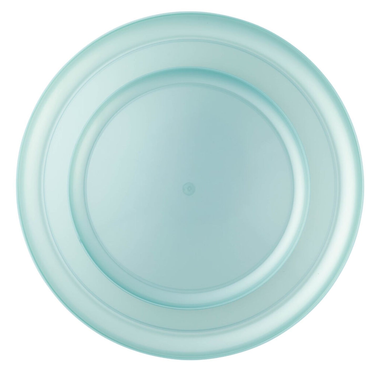 6.3"&8.6" Teal Pearl Disposable Plastic Plates COMBO Set-Edge