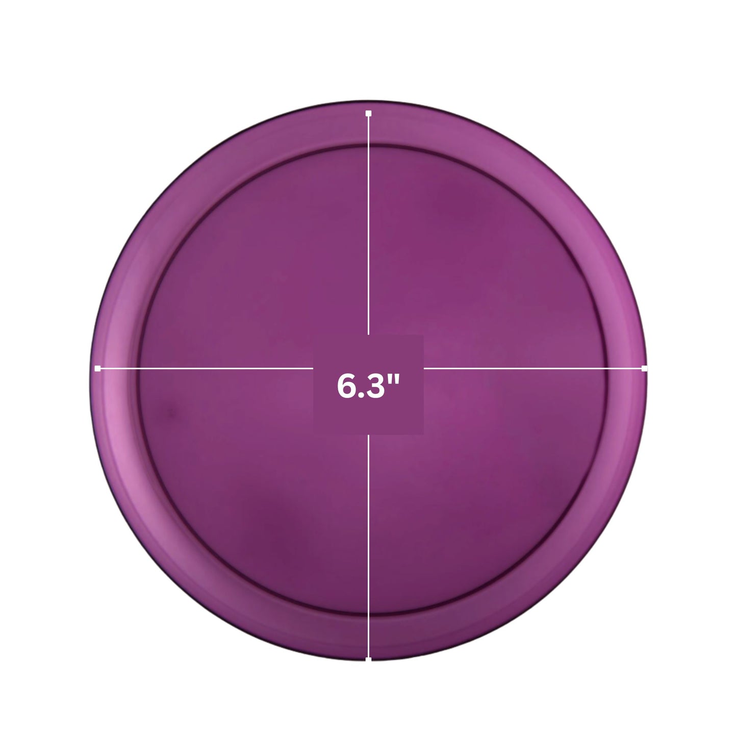 6.3"&8.6" Purple Disposable Plastic Plates COMBO Set-Edge