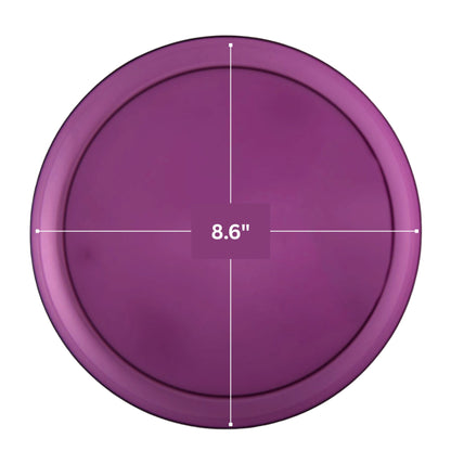 6.3"&8.6" Purple Disposable Plastic Plates COMBO Set-Edge