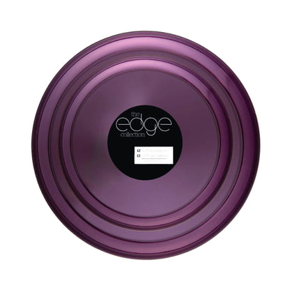 6.3"&8.6" Purple Disposable Plastic Plates COMBO Set-Edge