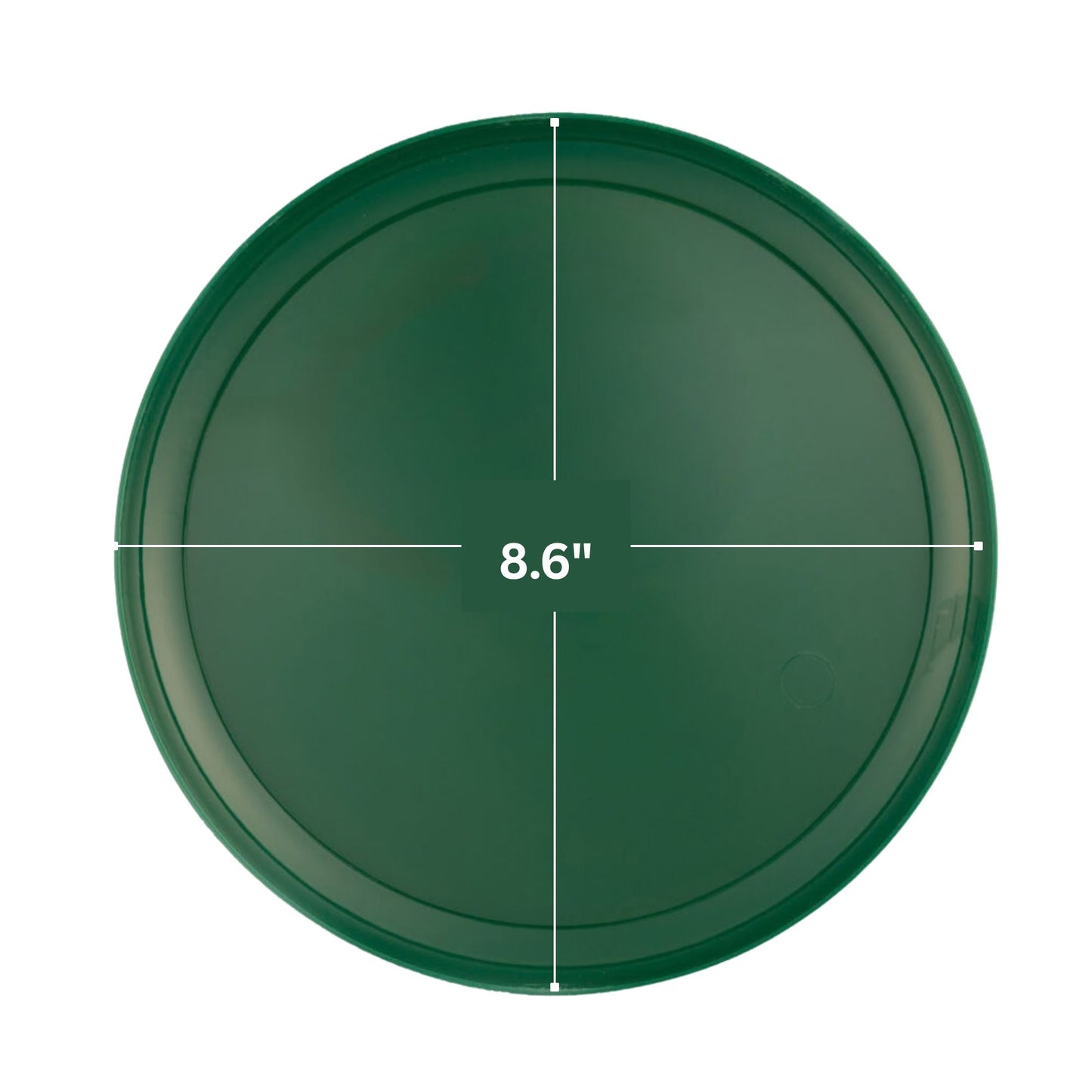 6.3"&8.6" Green Disposable Plastic Plates COMBO Set-Edge