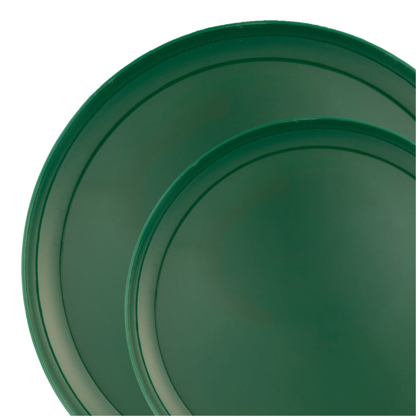6.3"&8.6" Green Disposable Plastic Plates COMBO Set-Edge