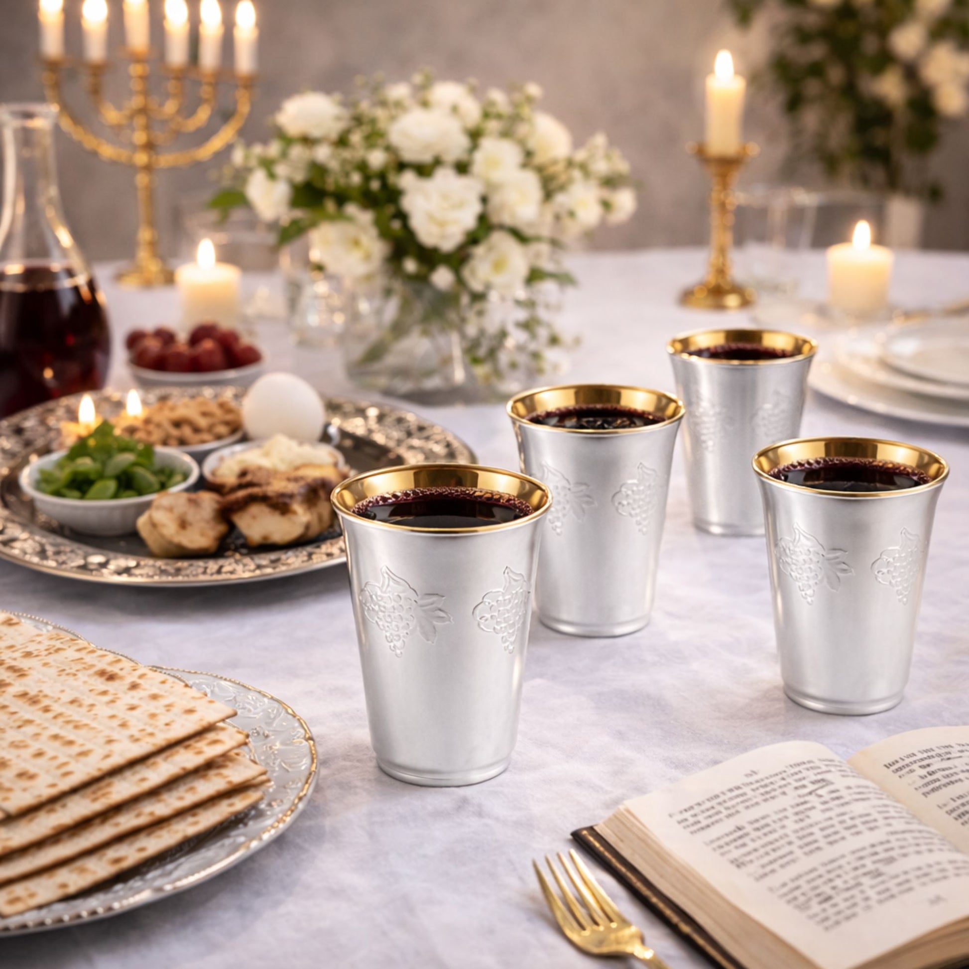5.5oz Plastic wine Kiddush Cup Superior Heavy Weight Dispoable Cups Blue Sky