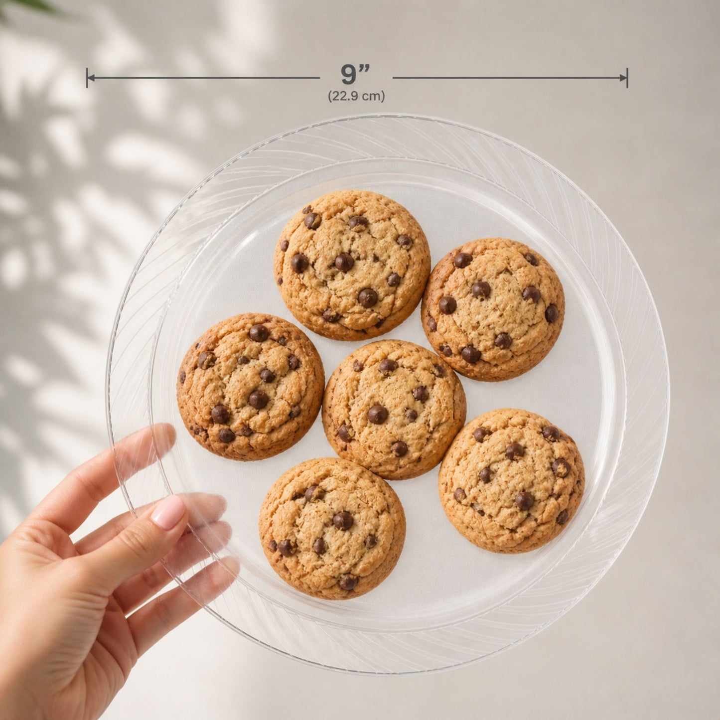*JUMBO PACK*9" Plates frosty Clear Lightweight Plastic Disposable Disposable Plates Blue Sky