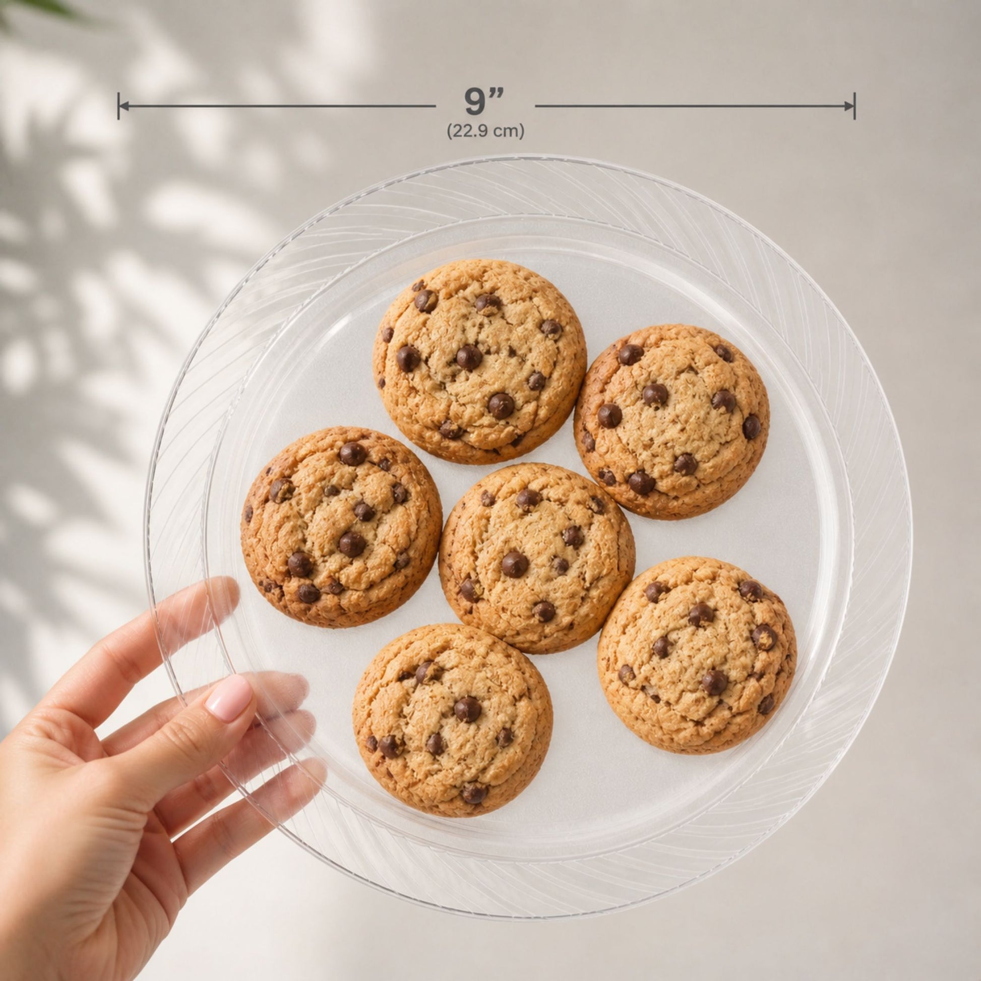*JUMBO PACK*9" Plates frosty Clear Lightweight Plastic Disposable Disposable Plates Blue Sky