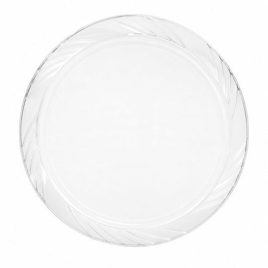 *JUMBO PACK* 10" Plates frosty Clear Lightweight Plastic Disposable Disposable Plates Blue Sky