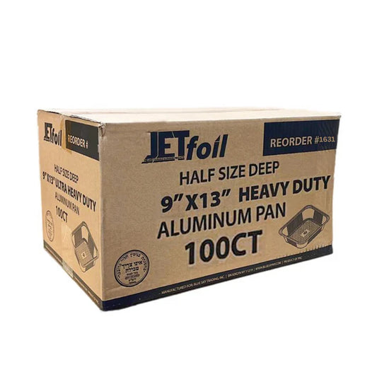 *WHOLESALE* Disposable Heavy Weight 9×13 Half Size Aluminum Pans | 100 ct. Disposable JetFoil   