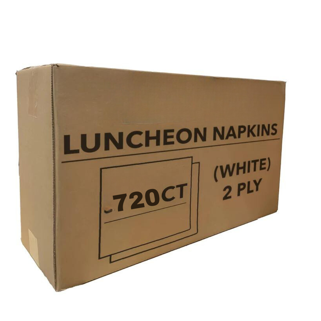 *WHOLESALE* Disposable - 2 Ply - White - Luncheon Napkins | 720 ct.  Party Dimensions   