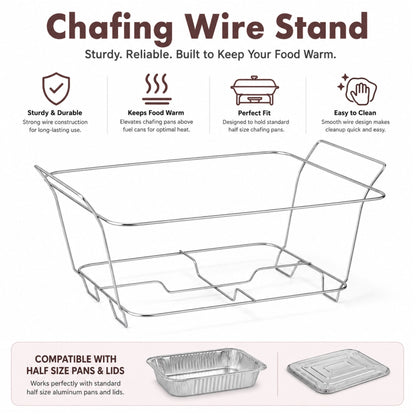84-Piece Chafing/Buffet Serving Kit Aluminum Disposable Half Size Set Disposable VeZee