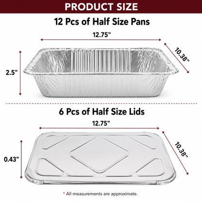 84-Piece Chafing/Buffet Serving Kit Aluminum Disposable Half Size Set Disposable VeZee