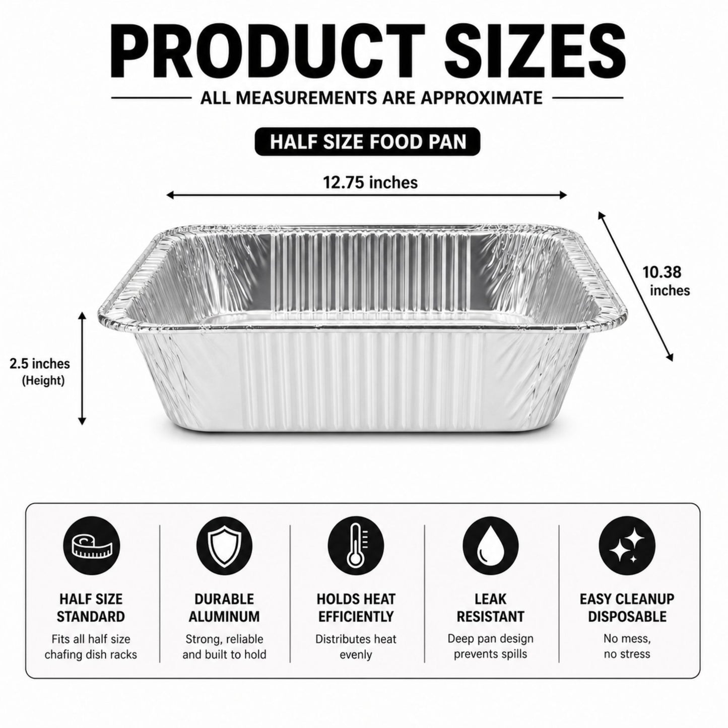 50 Piece All-in-One Chafing Dish Set for Catering & Events Disposable VeZee