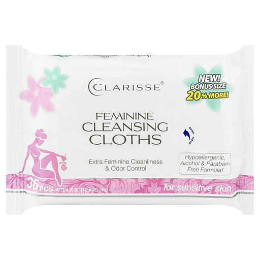 99¢ Feminine Intimate Cleansing Wipes Clarisse - 36CT personal Care CLARISSE