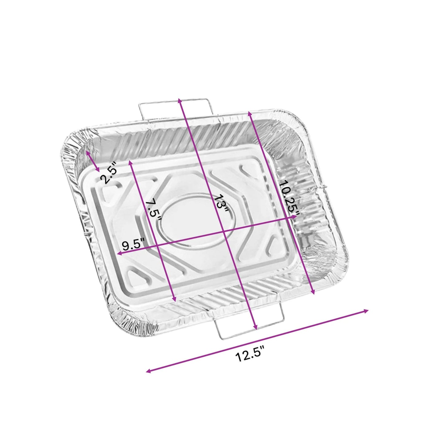 Disposable Aluminum Roaster & Pan Combo Pack with Handle Racks – Turkey Roaster, Full Size, and Half Size Pans
