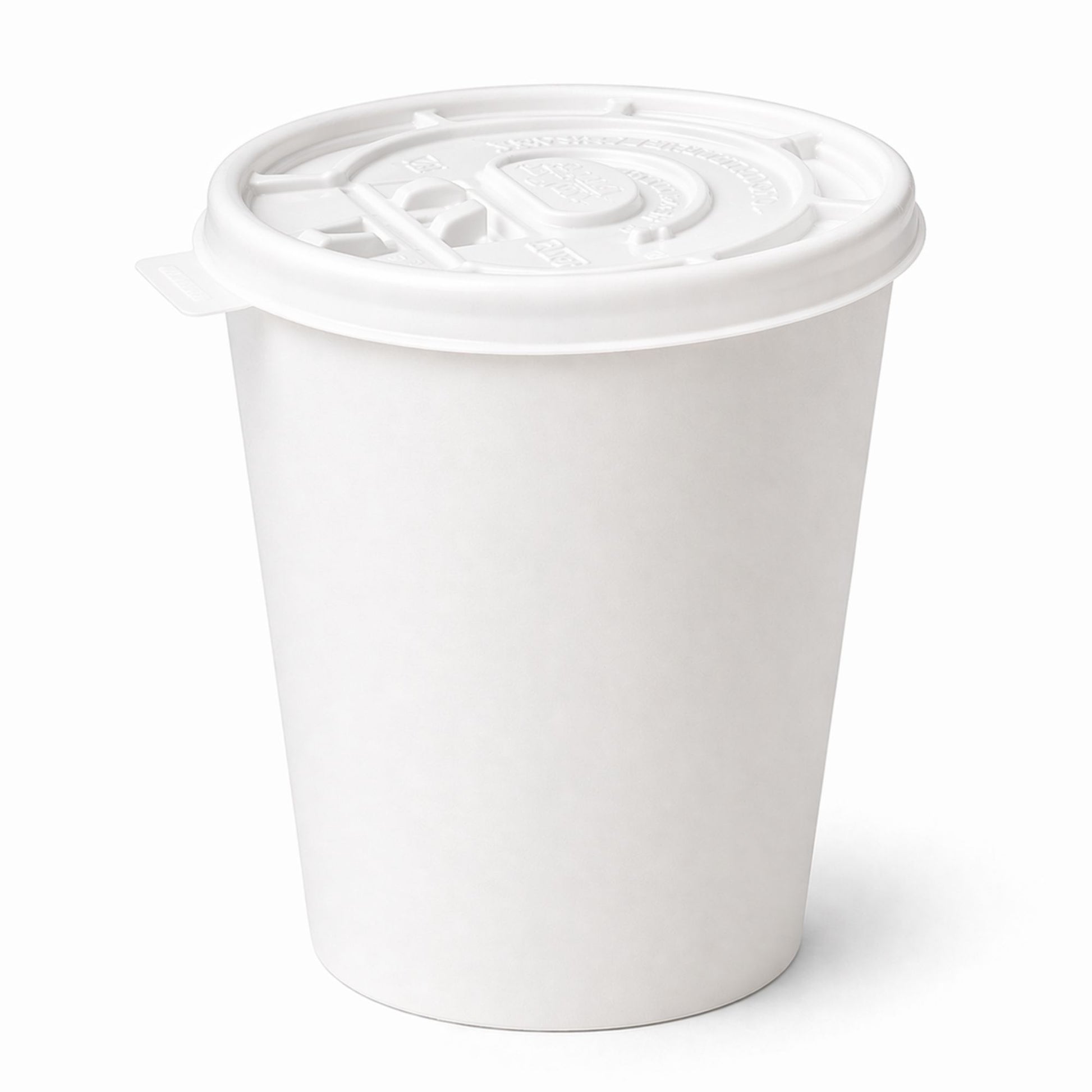 *Buy Bulk* 8oz White Disposable Poly Paper Cups with Lids Hot & Cold Paper Cups VeZee Pack of 100