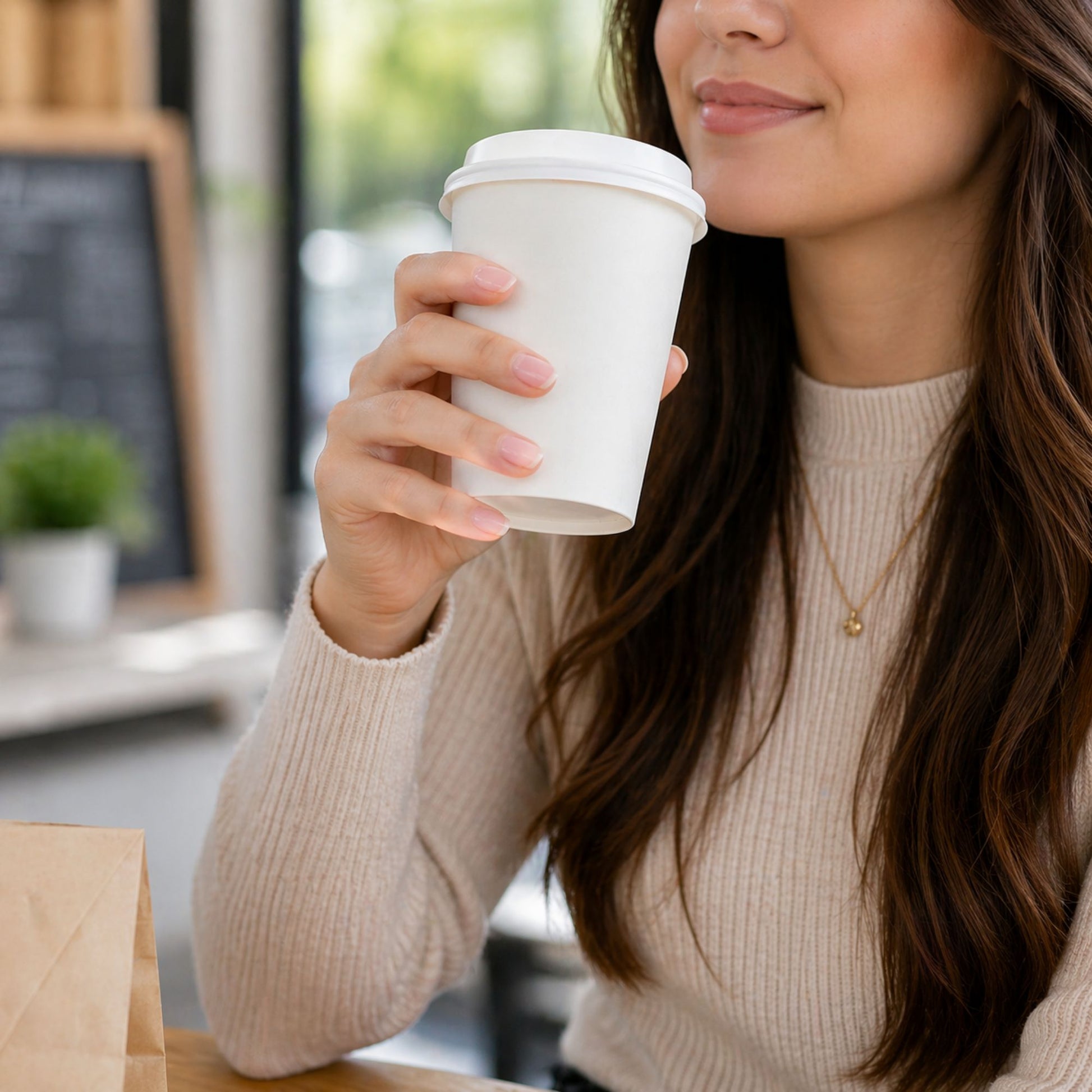*BUY BULK* 8 oz White Poly Paper Cups Hot and Cold Disposable Leak Resistant Cups Paper Cups VeZee