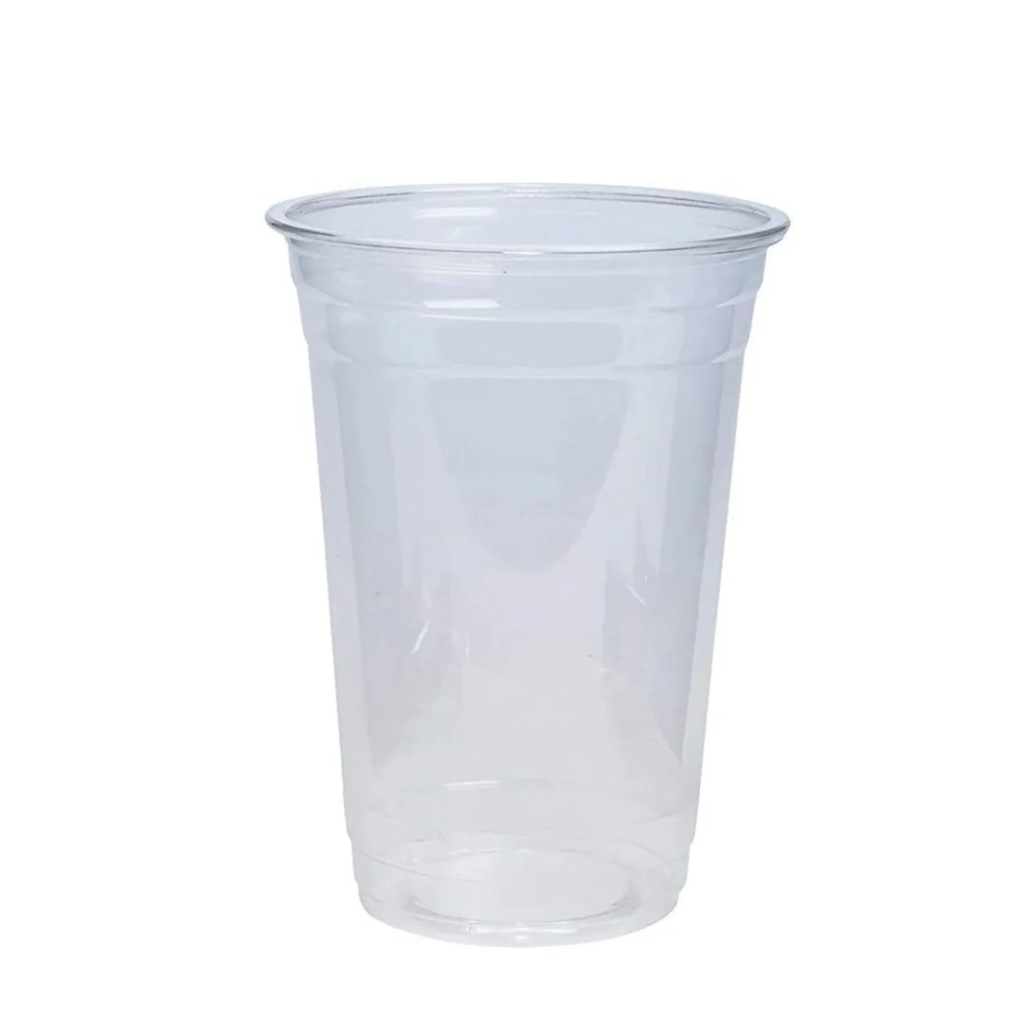 20oz Clear PET Plastic Cups with 2" Wide Dome Lid & Straw Smoothie Cups VeZee