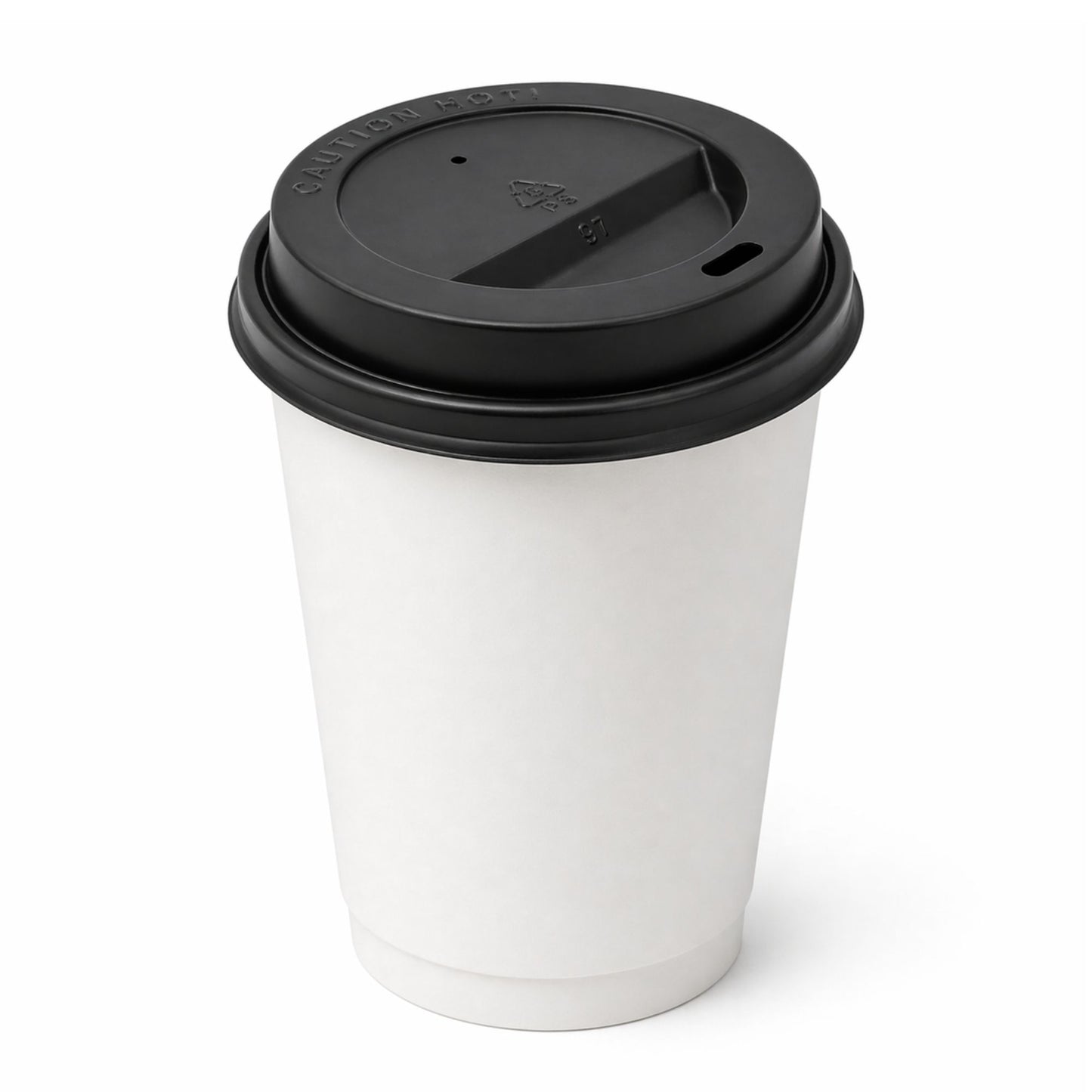 *Buy Bulk* 10oz Disposable Poly Paper Cups with Black Dome Lids Hot & Cold Paper Cups VeZee Pack of 100
