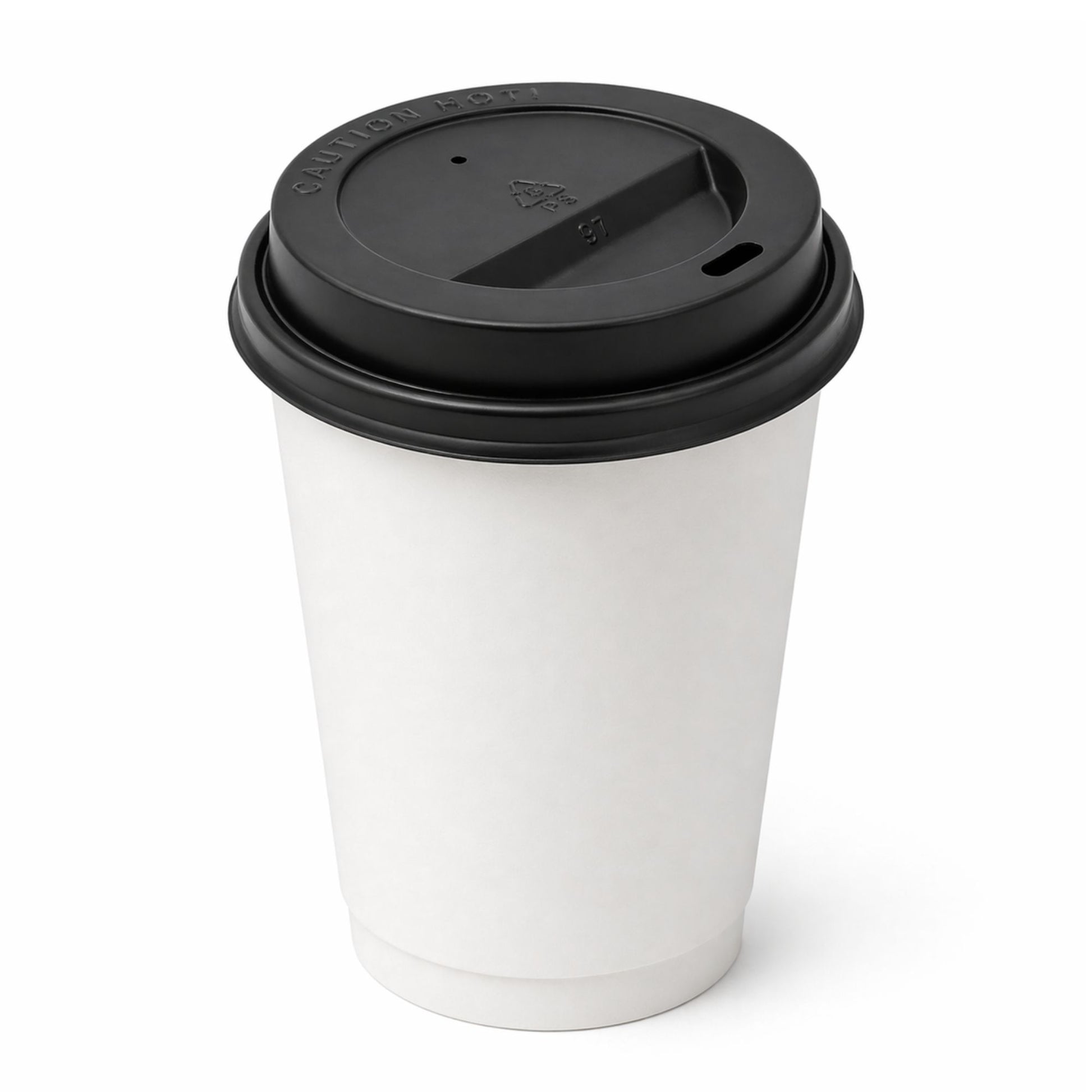 *Buy Bulk* 10oz Disposable Poly Paper Cups with Black Dome Lids Hot & Cold Paper Cups VeZee Pack of 100