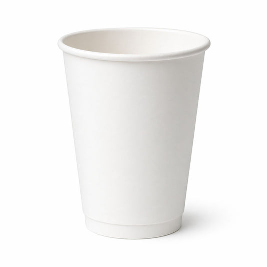 *WHOLESALE* 10 oz White Poly Paper Cups Hot and Cold Disposable Leak Resistant Cups: 1000/Case Paper Cups VeZee