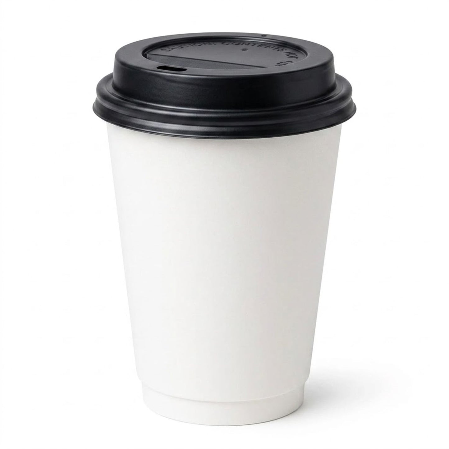 *Buy Bulk* 12oz Disposable Poly Paper Cups with Black Dome Lids Hot & Cold Paper Cups VeZee Pack of 100