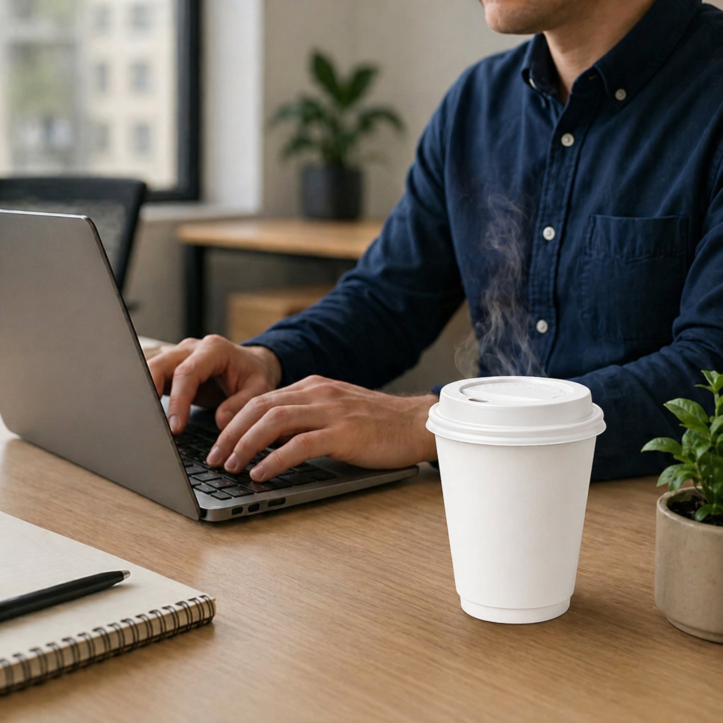 *Buy Bulk* 12oz Disposable White Poly Paper Cups with White Dome Lids Hot & Cold Paper Cups VeZee