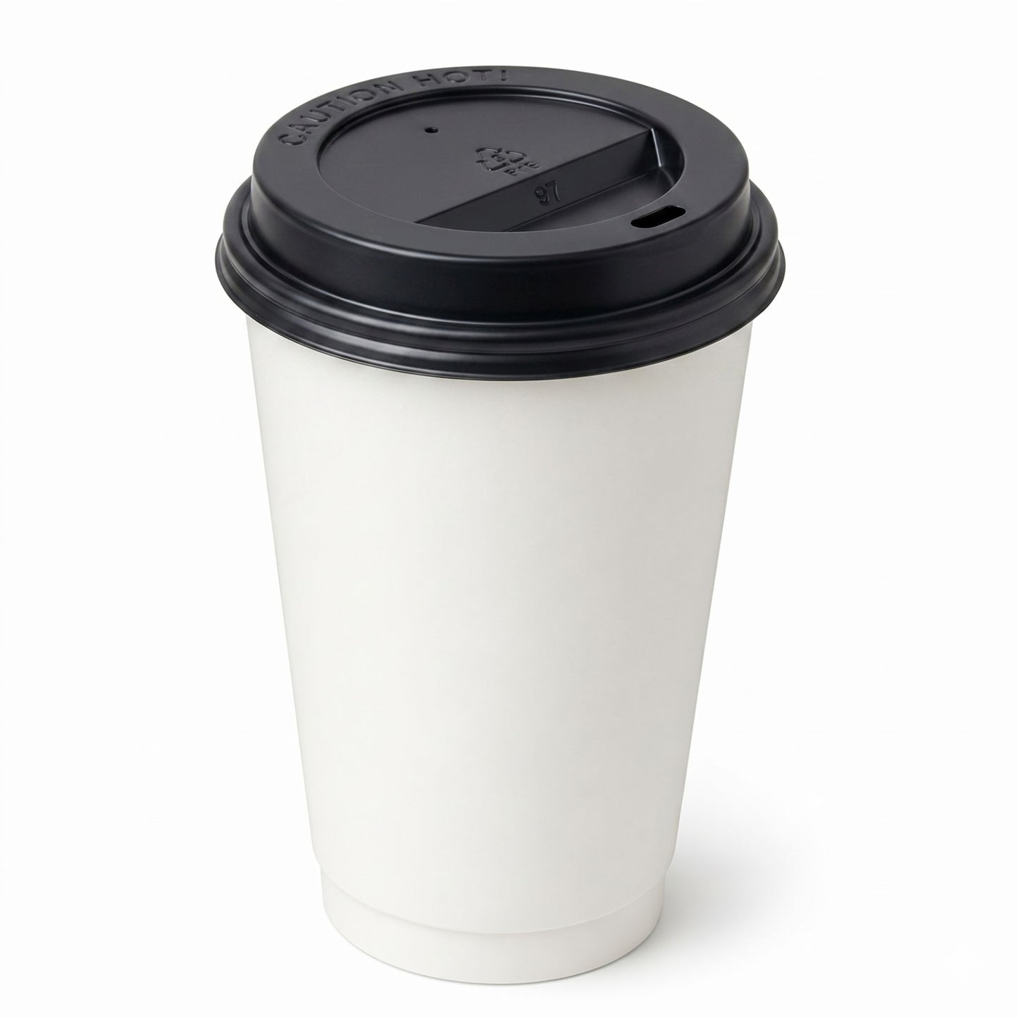 *Buy Bulk* 16oz Disposable Poly Paper Cups with Black Dome Lids Hot & Cold Paper Cups VeZee