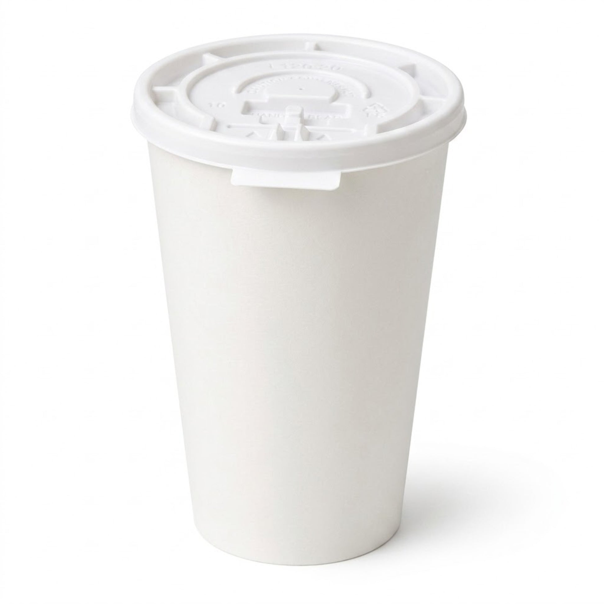 *Buy Bulk* 16oz Poly Disposable Paper Cup with White Lids Hot & Cold Paper Cups VeZee Pack of 100