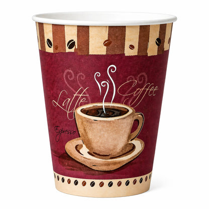 *WHOLESALE*12 oz Heaven White Poly Paper Cups Hot 1000/Case Paper Cups VeZee