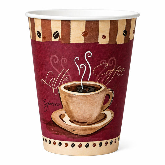 *WHOLESALE*12 oz Heaven White Poly Paper Cups Hot and Cold Disposable Leak Resistant 1000/Case Paper Cups VeZee