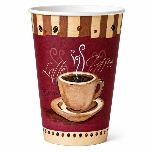 *WHOLESALE* 16 oz Heaven White Poly Paper Cups Hot and Cold Disposable Leak Resistant 1000/Case Paper Cups VeZee