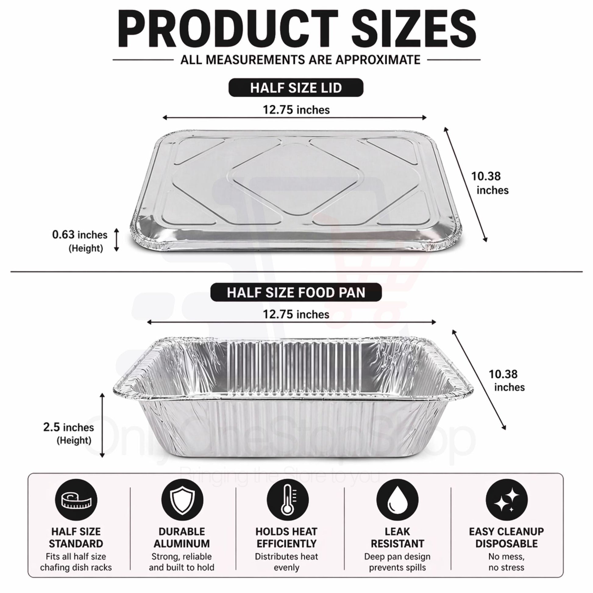 136 Piece Chafing Dish Buffet Aluminum Disposable Disposable VeZee