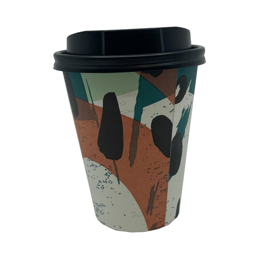 Doodles Everyday Paper 12oz Hot/Cold Cups With Lids Paper Cups Nicole Collection   