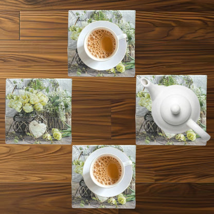 Ambiente 13" x 13" 3-Ply Floral Tissue Napkins: 20 Count Napkins Ambiente