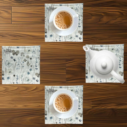 13" x 13" 3-Ply Premium Floral & Butterfly Design Tissue Napkin: 20 Count Napkins Ti-Flair