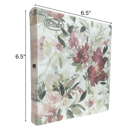 13" x 13" 3-Ply Premium Elegant Floral Design Tissue Napkin: 20 Count Napkins Ti-Flair