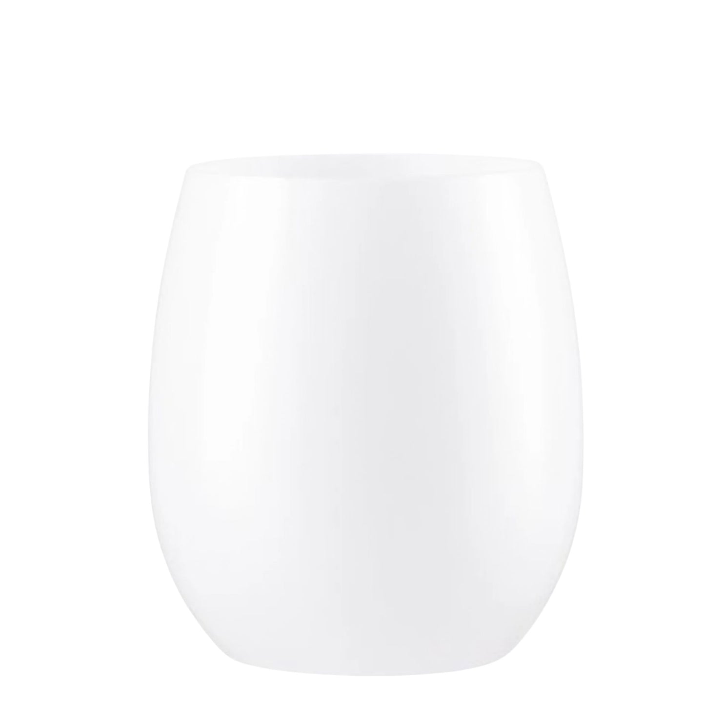 12oz Stemless Plastic Disposable Wine Goblet White 6 Pack Wine Goblets Decorline
