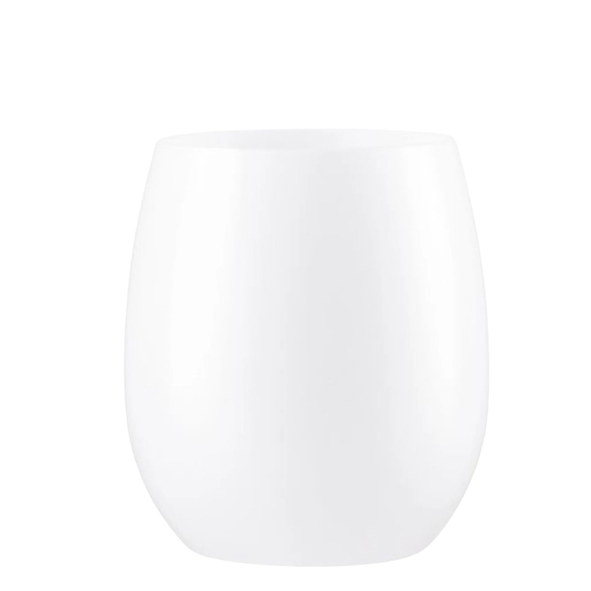 12oz Stemless Plastic Disposable Wine Goblet White 6 Pack Wine Goblets Decorline