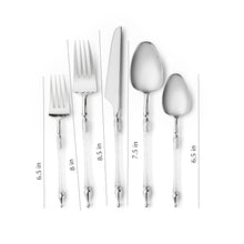 Sophisticated Cutlery 40 pcs Glitter Silver / Silver Top Plastic Tableware  Sophisticate   