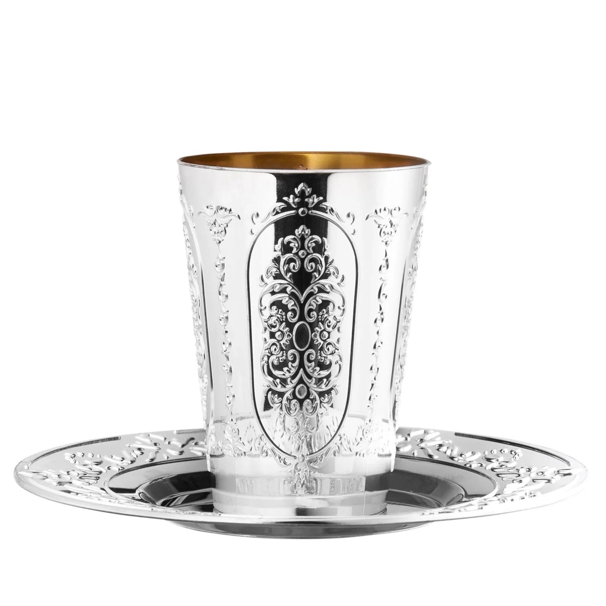 5oz Plastic Wine Kiddush Cup with Trays Regal Round Disposable Cups Decorline