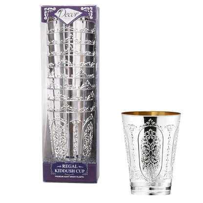 5oz Plastic Wine Kiddush Cups Regal Round Bottom 10 Pack Tablesettings Decorline