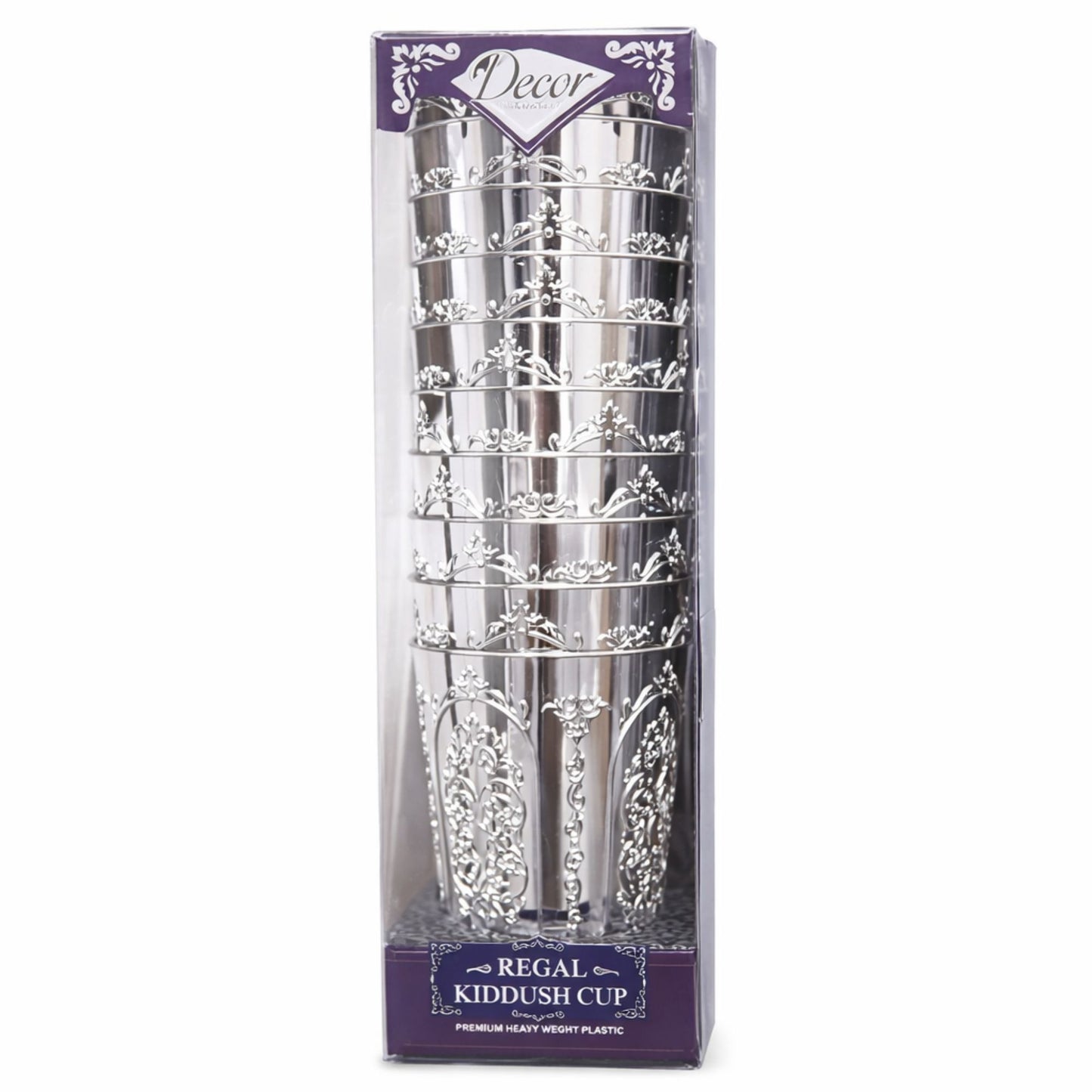 5oz Plastic Wine Kiddush Cups Regal Round Bottom 10 Pack Tablesettings Decorline
