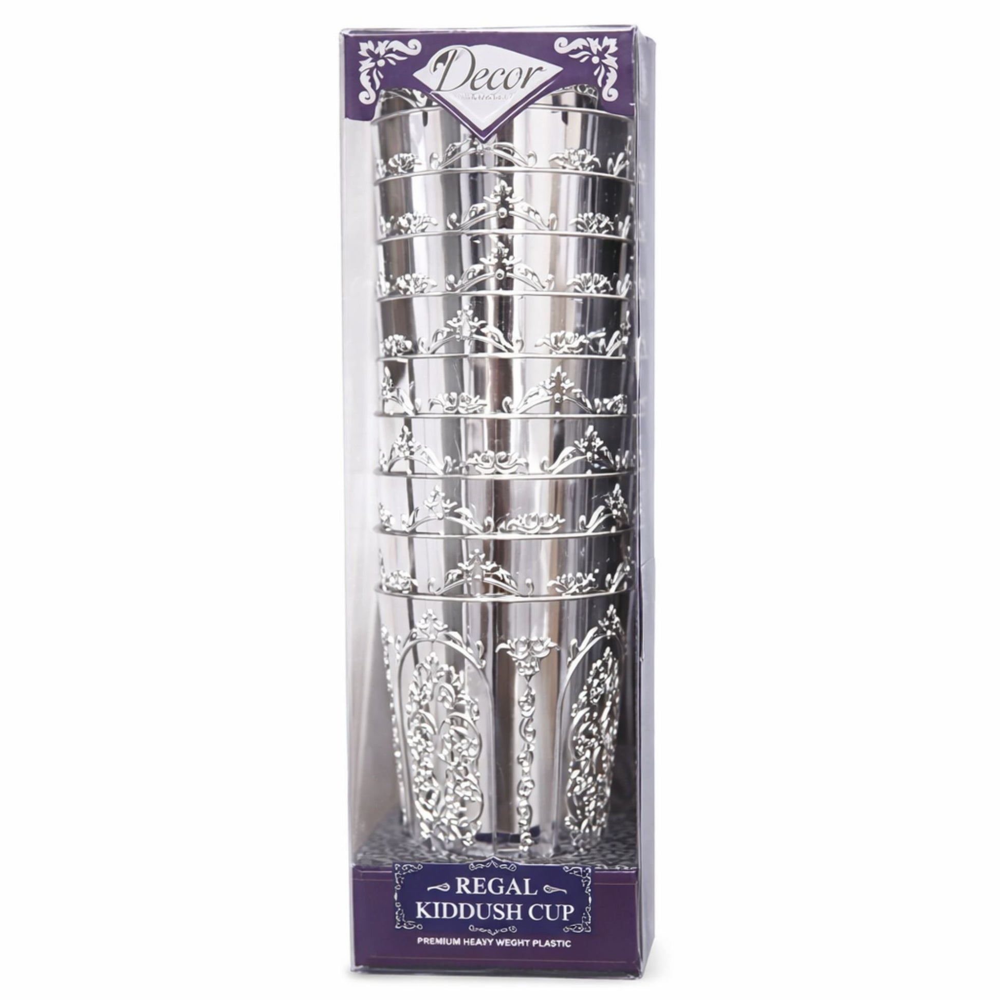 5oz Plastic Wine Kiddush Cups Regal Round Bottom 10 Pack Tablesettings Decorline