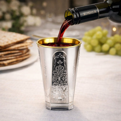 5oz Plastic Wine Kiddush Cup Regal Square Bottom 10 Pack Religious Items Decorline