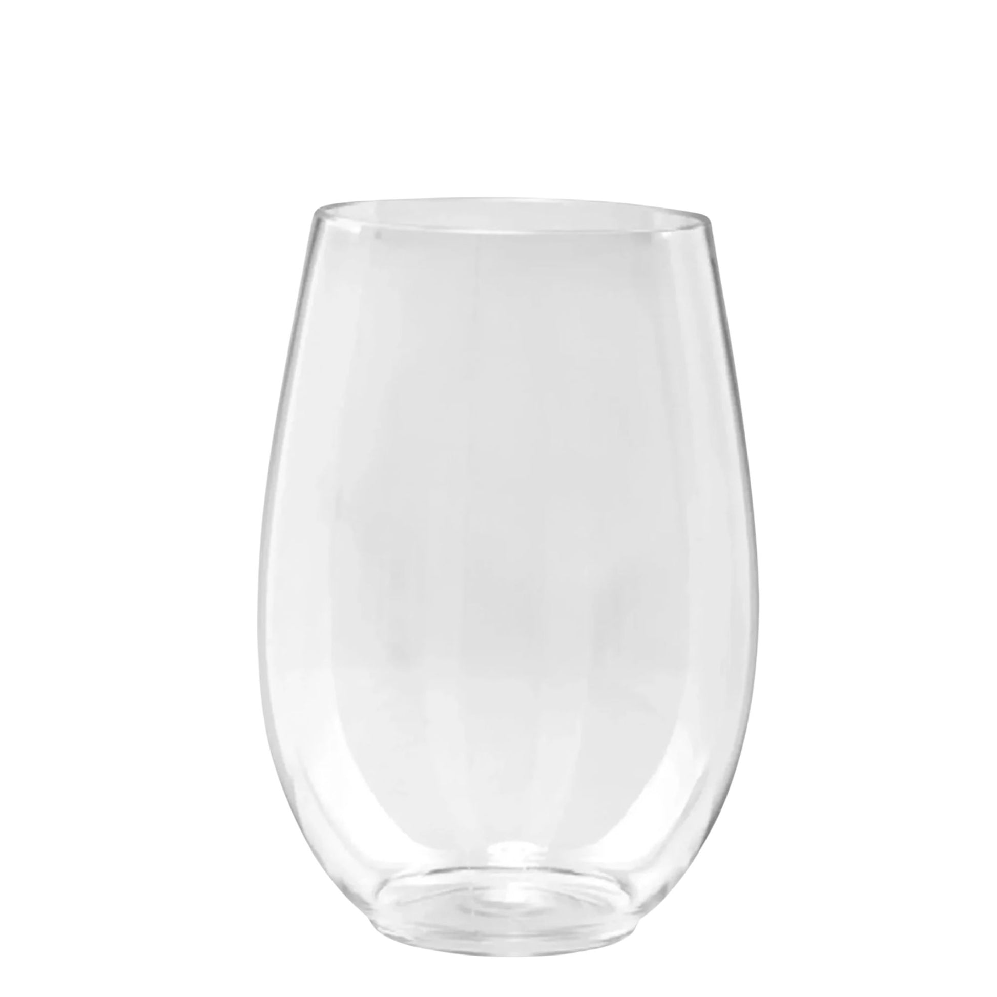 12oz Stemless Clear Plastic Disposable Wine Goblet Wine Goblets Decorline