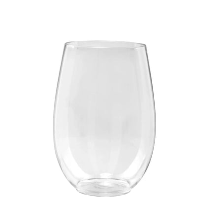 12oz Stemless Clear Plastic Disposable Wine Goblet Wine Goblets Decorline