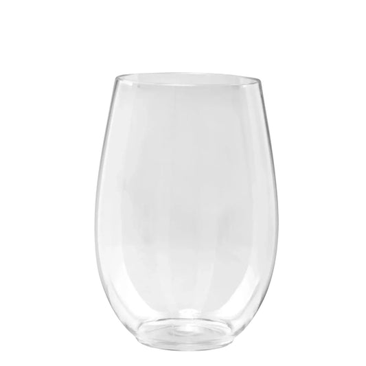 12oz Stemless Clear Plastic Disposable Wine Goblet Wine Goblets Decorline