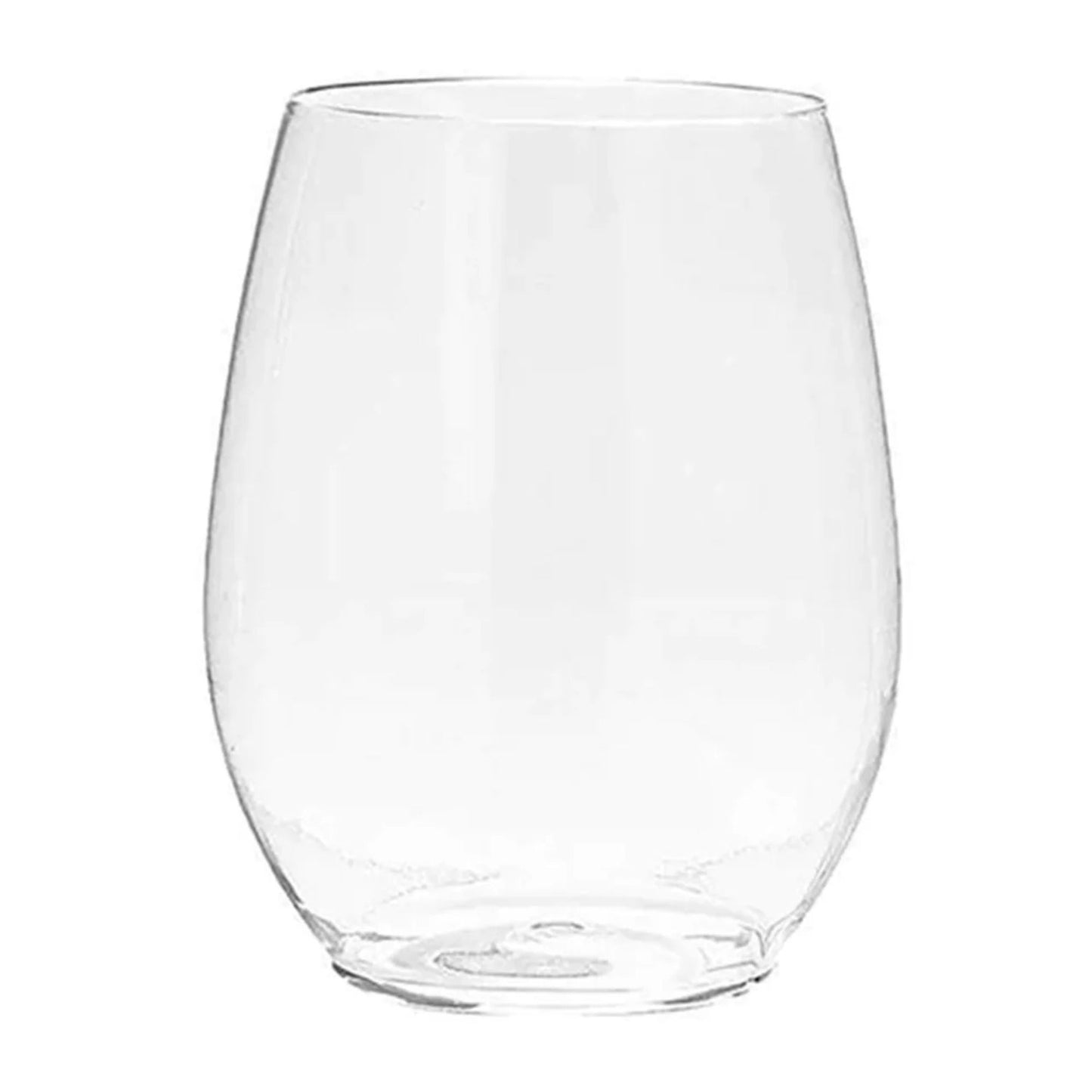 16oz Stemless Clear Disposable Plastic Wine Goblet Wine Goblets Decorline