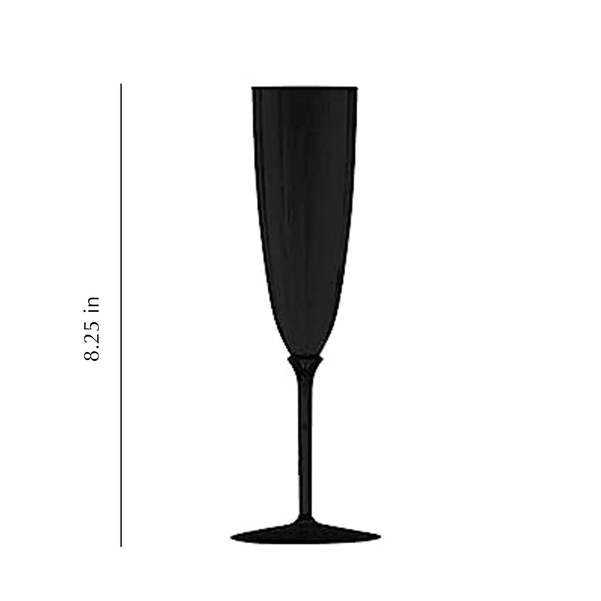 Black Plastic Champagne Cup 6oz  Decorline   