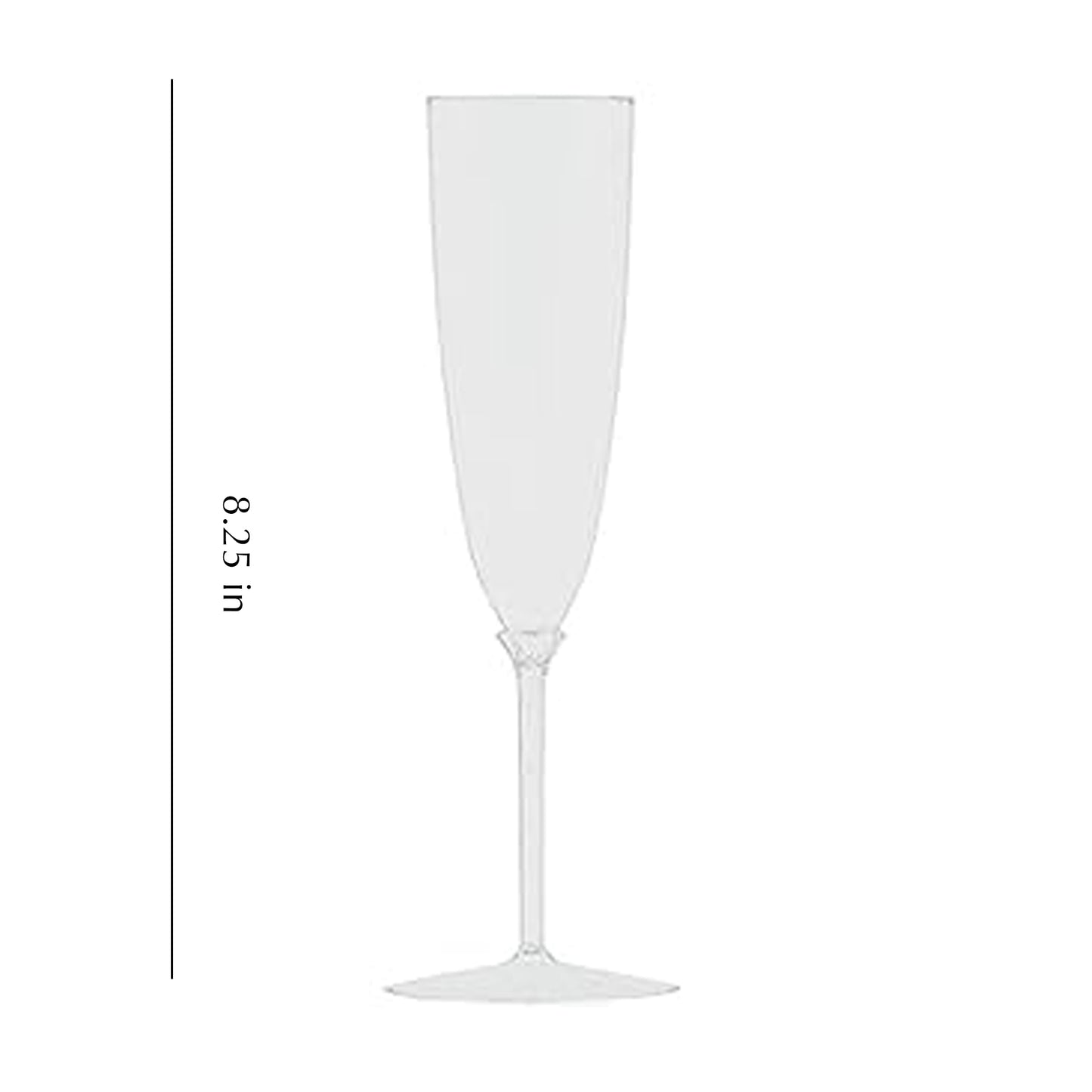 White Plastic Champagne Cup 6oz  Decorline   