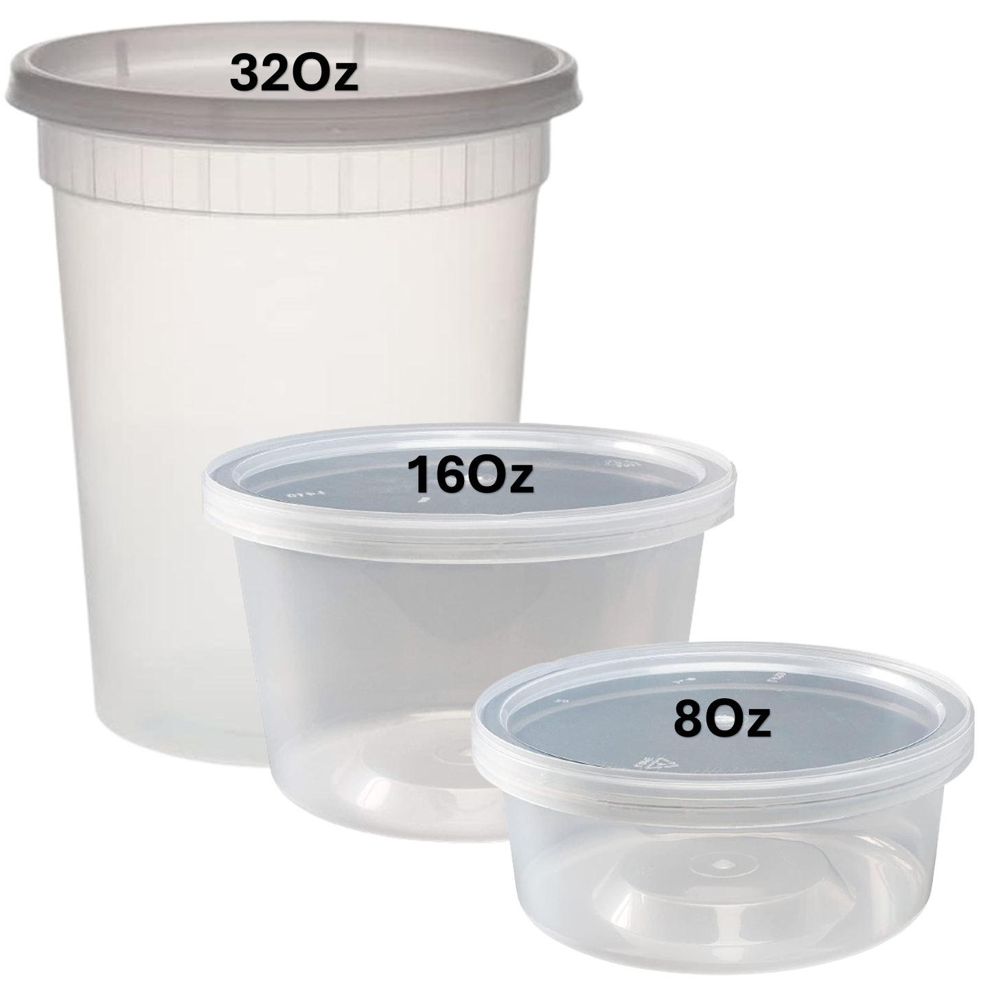 72 Pcs-Economical COMBO Pack of Heavy Weight Deli Containers Food Storage & Serving VeZee   